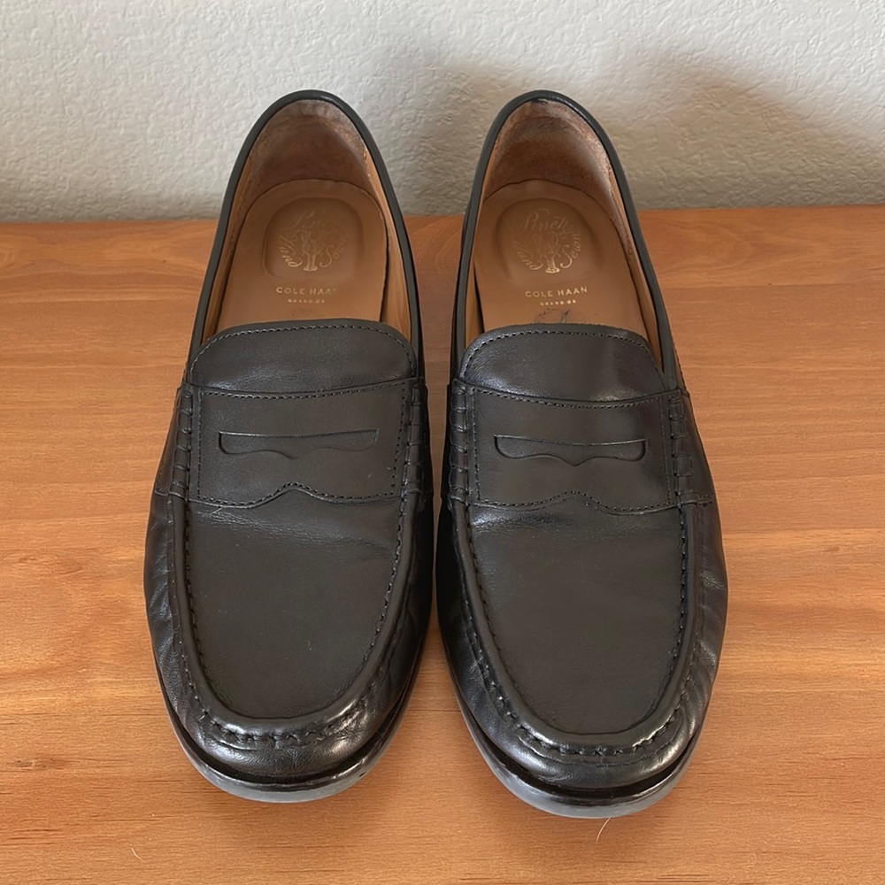 Cole Haan Men’s Pinch Penny Slip-On Loafer in Black Leather